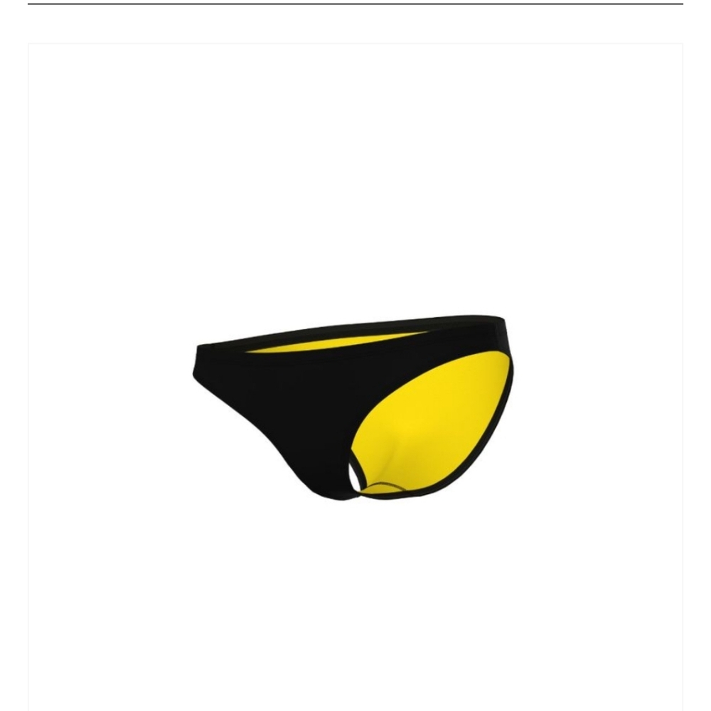 Arena Training Real Brief MaxLife Bikini Bottom Women's Large Black Yellow Star - Picture 3 of 12